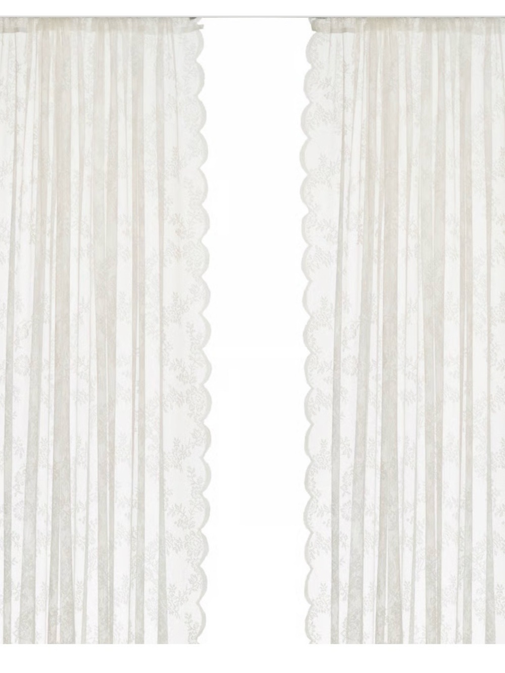 IKEA lace drapes 2 panels Alvine Spets cottagecore